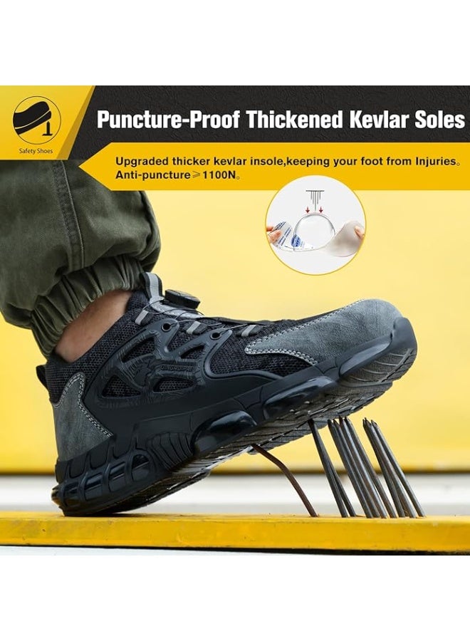 Sky View Steel Toe Shoes for Men Women Lightweight Comfortable Work Sneakers Composite Toe Shoes Safety Tennis Sneakers for Long Shifts, Puncture Proof, Industrial wear - Image 3